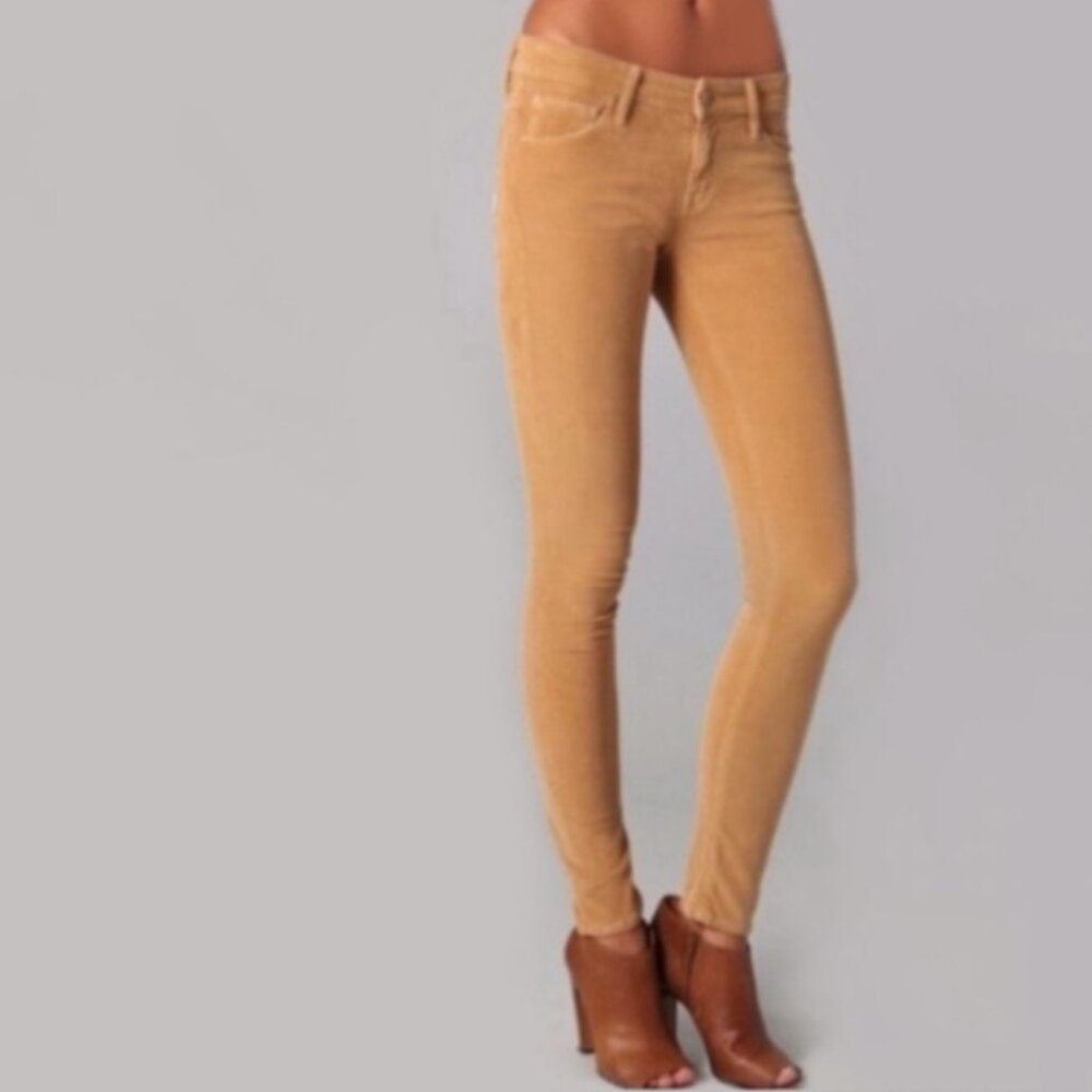 MOTHER The Looker Little Bit Country Corduroy Tan skinny pants 28